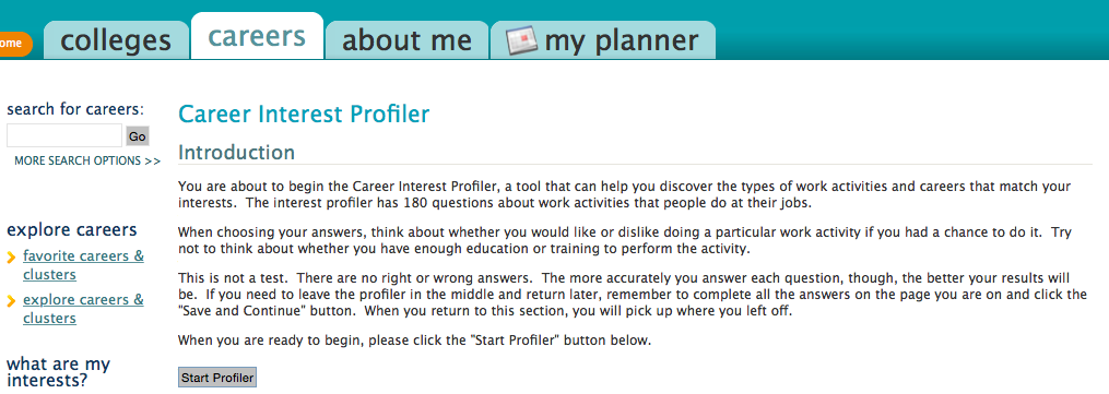 Career Interest Profiler